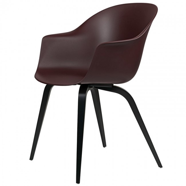 GUBI 구비 Bat 의자 다크 핑크 - 블랙 beech base GB10024841