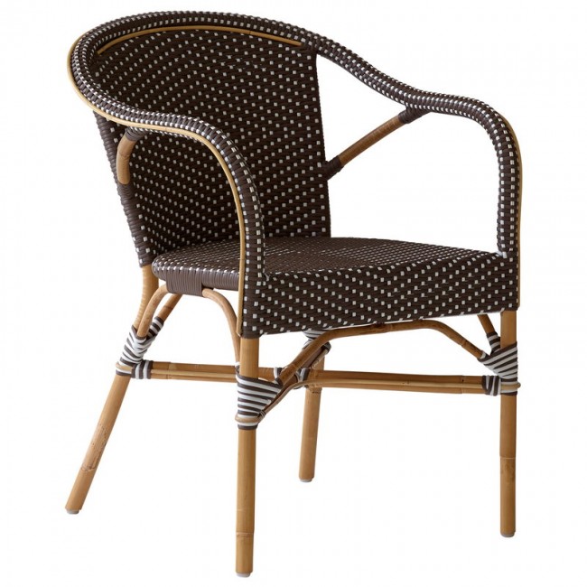 Sika-Design Madeleine 암체어 cappucino SS9187-WHCP