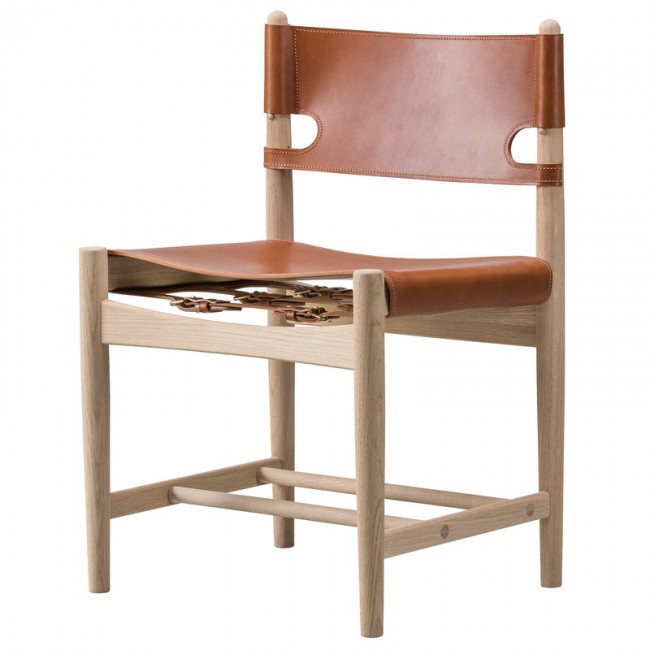 FREDERICIA 프레데리시아 The Spanish 다이닝 의자 코냑 leather - soaped oak FRE3237-CO-SO