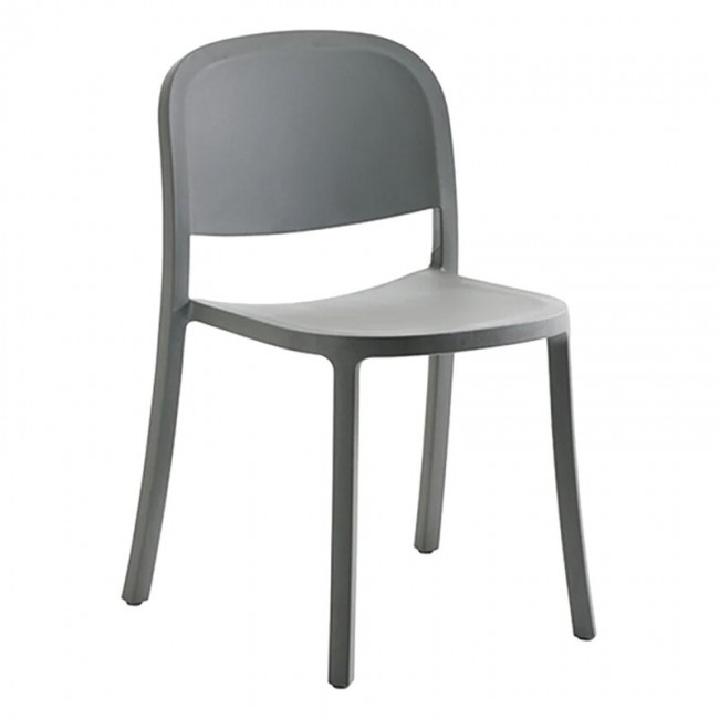 EMECO 에메코 1 Inch Reclaimed Stacking 의자 라이트 그레이 ECO-1INCH-RECLAIMED-LIGHTGREY