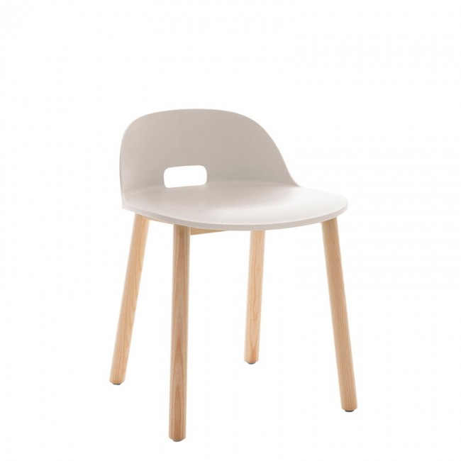 EMECO 에메코 Alfi 의자 low back 화이트 seat - 네츄럴 ash ECO-ALFI-18ALWHITE