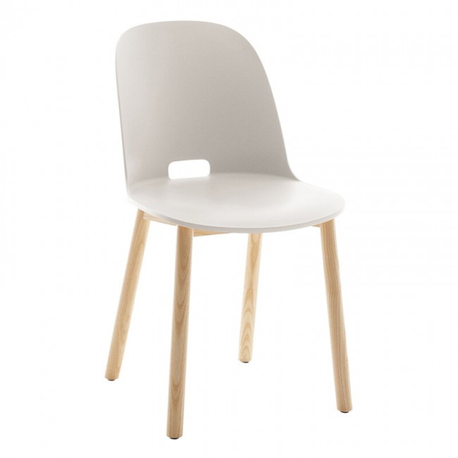 EMECO 에메코 Alfi 의자 high back 화이트 seat - 네츄럴 ash ECO-ALFI-18AHWHITE