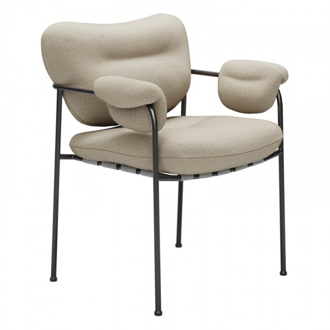 Fogia Spisolini 의자 Lido 16 beige - 블랙 FOG-SPI-9005-LIDO16-US