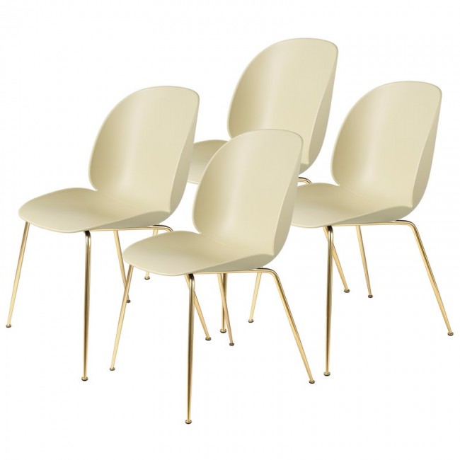 GUBI 구비 BE이티엘E 의자 브라스 - pastel 그린 set of 4 GB10068721