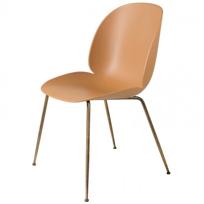 GUBI 구비 BE이티엘E 의자 antique 브라스 - amber brown GB10064328