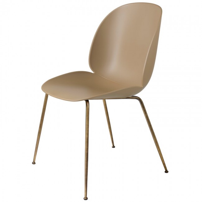 GUBI 구비 BE이티엘E 의자 antique 브라스 - pebble brown GB10064318