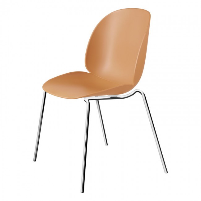 GUBI 구비 BE이티엘E 의자 stackable 크롬 - amber brown GB10064364
