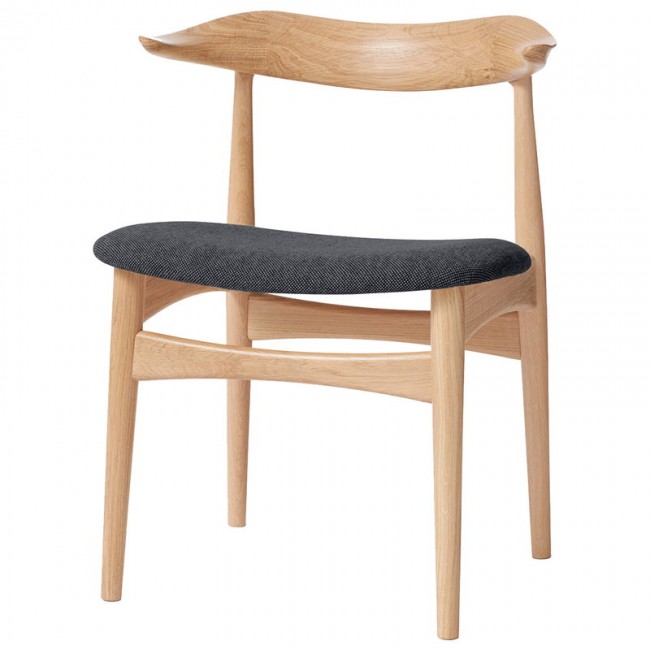 WARM NORDIC 웜 노르딕 Cow Horn 의자 oiled oak - 앤트러사이트 WA2405055