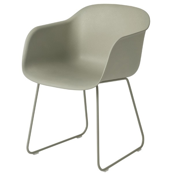 MUUTO 무토 Fiber 암체어 sled base 그린 MU20054