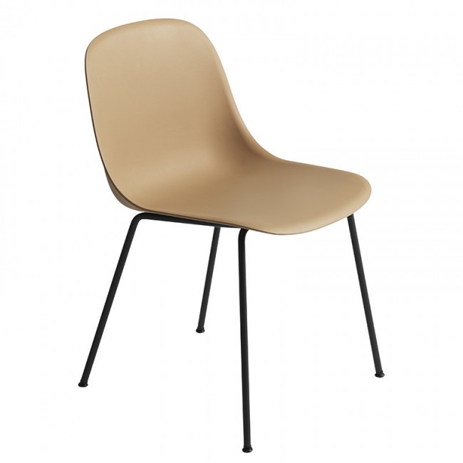 MUUTO 무토 Fiber 사이드 의자 튜브 base ochre - 블랙 MU25005
