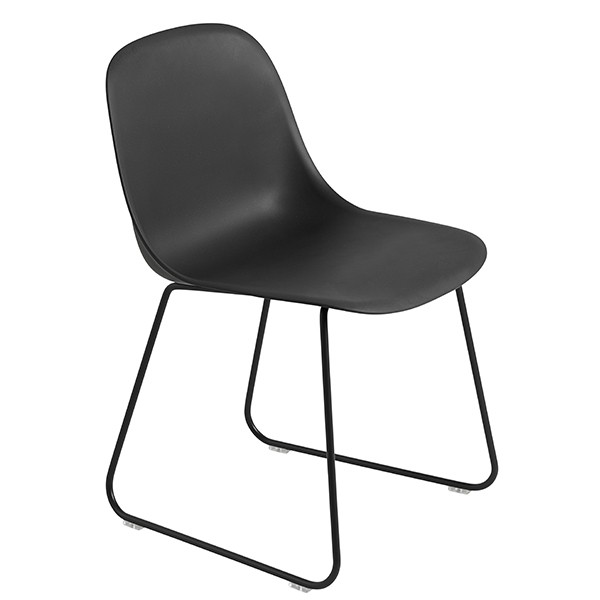 MUUTO 무토 Fiber 사이드 의자 sled base 블랙 MU25051