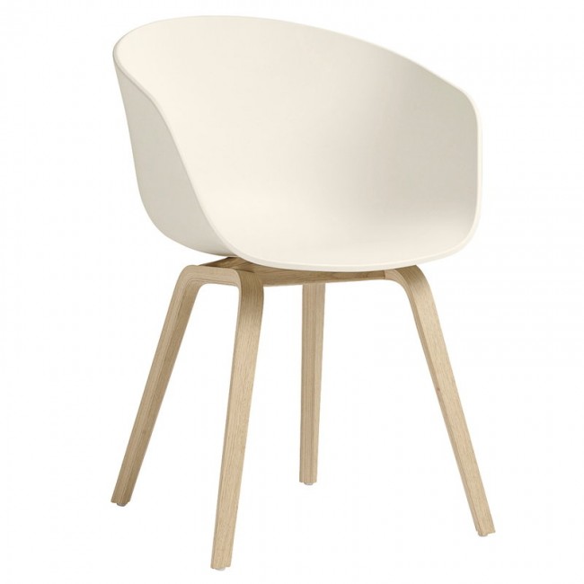 HAY 헤이 About A 의자 AAC22 래커 oak - cream 화이트 HA255796