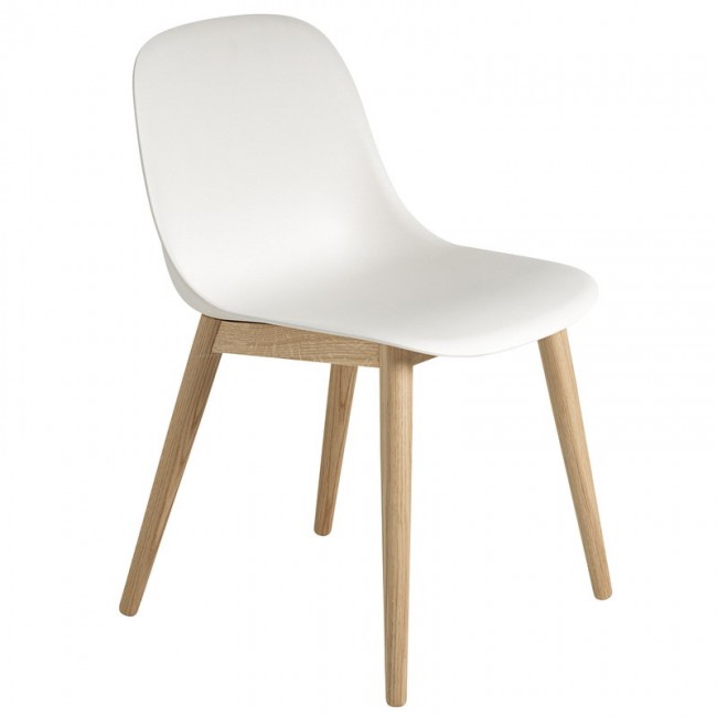MUUTO 무토 Fiber 사이드 의자 wood base 화이트-OAK MU50577