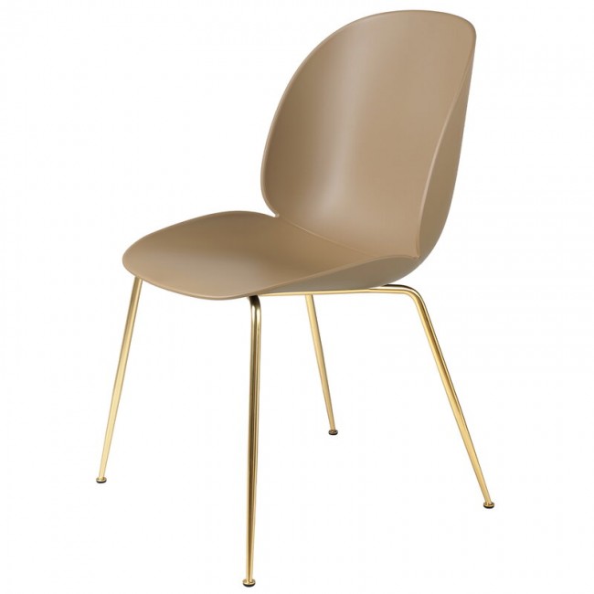 GUBI 구비 BE이티엘E 의자 브라스 세미 매트 - pebble brown GB10064324