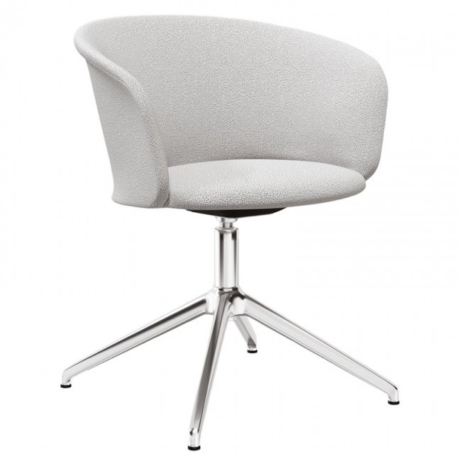 Hem Kendo swivel 의자 포셀린 - polished aluminium HE20206