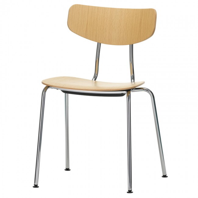 VITRA Moca 체어 의자 네츄럴 오크 - 크롬 Vitra Moca chair  natural oak - chrome 01903
