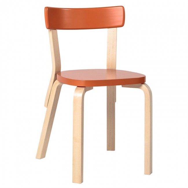 ARTEK 알토 체어 69 오렌지 Artek Aalto chair 69  orange 01885