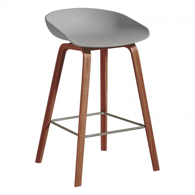 HAY 헤이 About A 스톨 AAS32 65 cm 래커 walnut - concrete grey HA943509