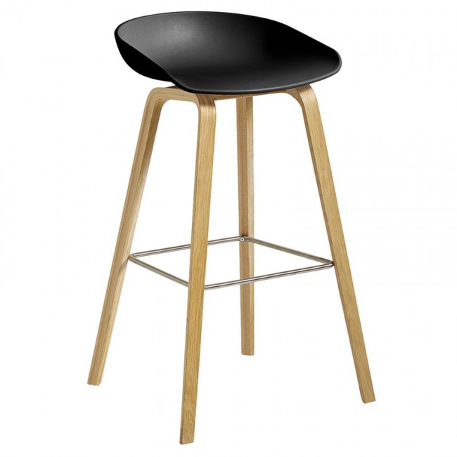 HAY 헤이 About A 스톨 AAS32 75 cm 래커 oak - 블랙 HA256725