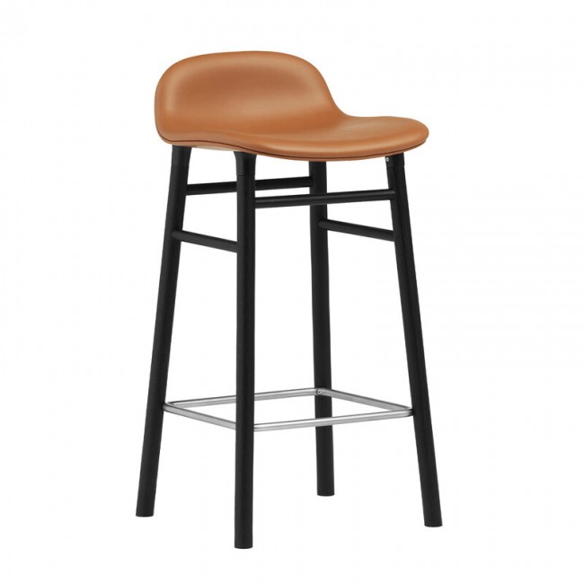 NORMANN COPENHAGEN 노만코펜하겐 Form bar 스톨 65 cm 블랙 oak - brandy leather Ultra NC1380362-41574
