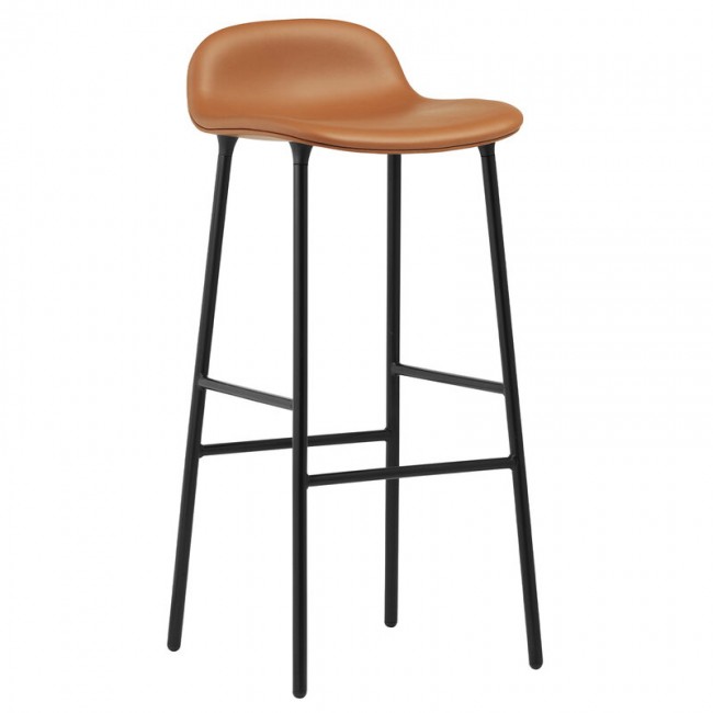 NORMANN COPENHAGEN 노만코펜하겐 Form bar 스톨 75 cm 블랙 steel - brandy leather Ultra NC1385350-41574