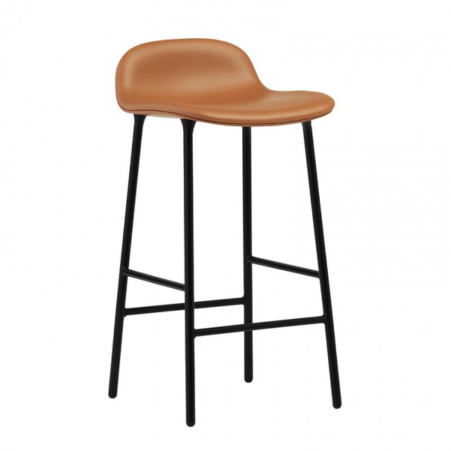 NORMANN COPENHAGEN 노만코펜하겐 Form bar 스톨 65 cm 블랙 steel - brandy leather Ultra NC1380350-41574
