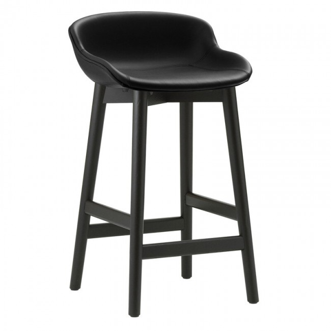 NORMANN COPENHAGEN 노만코펜하겐 Hyg bar 스톨 65 cm 블랙 oak - leather Ultra NC604443-41599