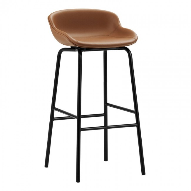 NORMANN COPENHAGEN 노만코펜하겐 Hyg bar 스톨 75 cm 블랙 - brandy leather Ultra NC604092-41574