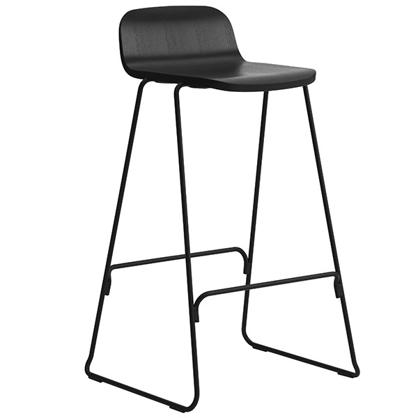 NORMANN COPENHAGEN 노만코펜하겐 Just BAR스톨 75 cm with back rest 블랙 NC602701