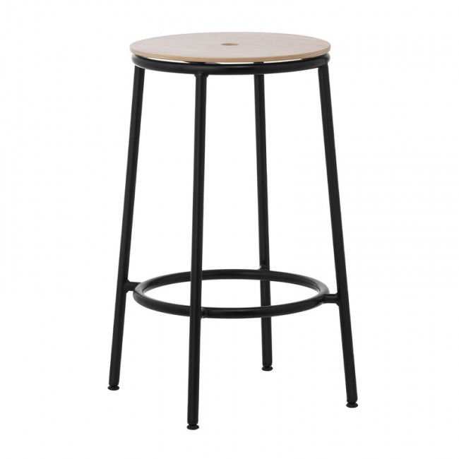 NORMANN COPENHAGEN 노만코펜하겐 Circa bar 스톨 65 cm 블랙 steel - oak NC506080