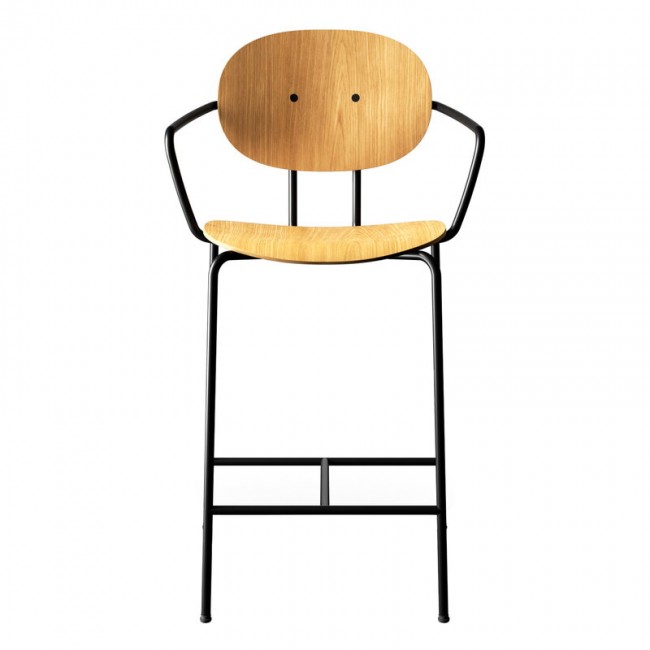 Sibast Piet Hein counter 스톨 with armrest 65 cm 블랙 - oiled oak SBPIETHEIN-CS-AR-BS-OO