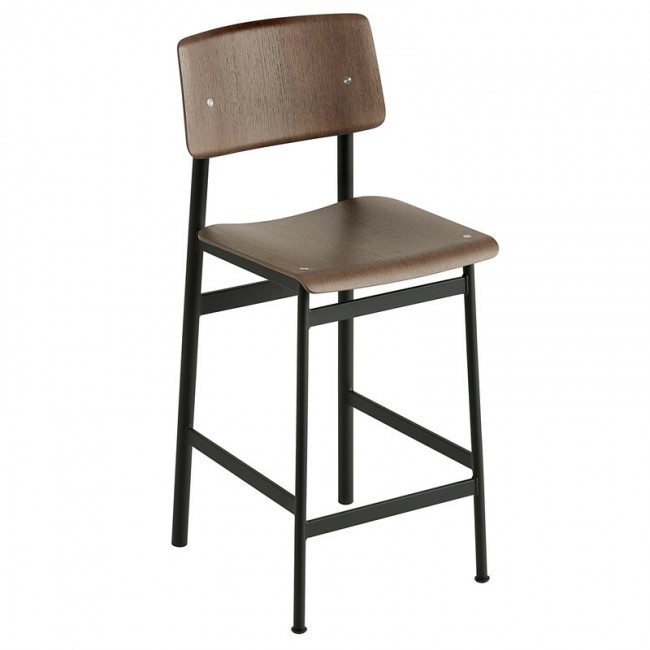 MUUTO 무토 Loft bar 스톨 65 cm 블랙 - stained 다크 brown MU30267