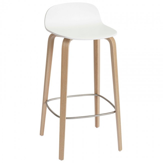 MUUTO 무토 Visu bar 스톨 75 cm oak - 화이트 MU32630