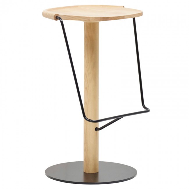 Mattiazzi MC9 Uncino bar 스톨 77 cm ash - 블랙 metal MTZ-7SGUNCIM-FR67000