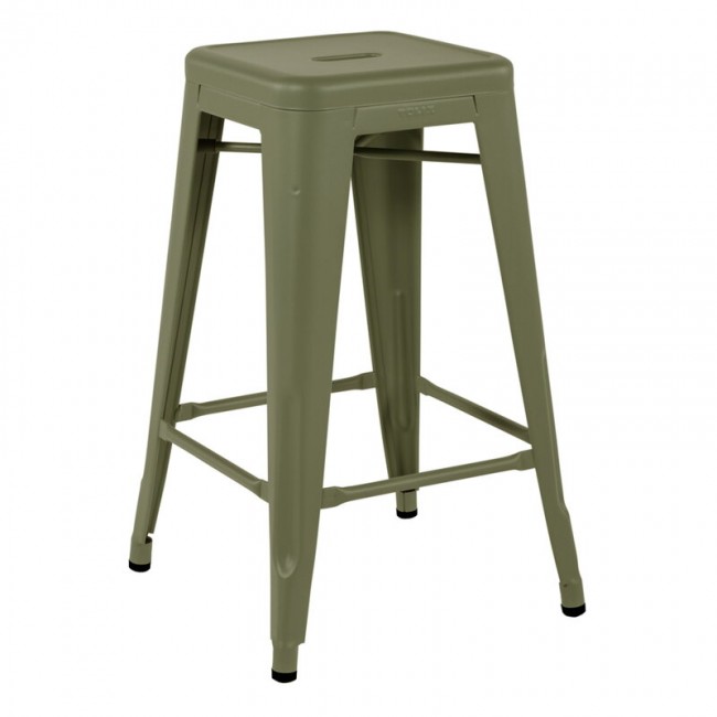 Tolix 스톨 H60 olive matt fine textured TL00555-OLIVE