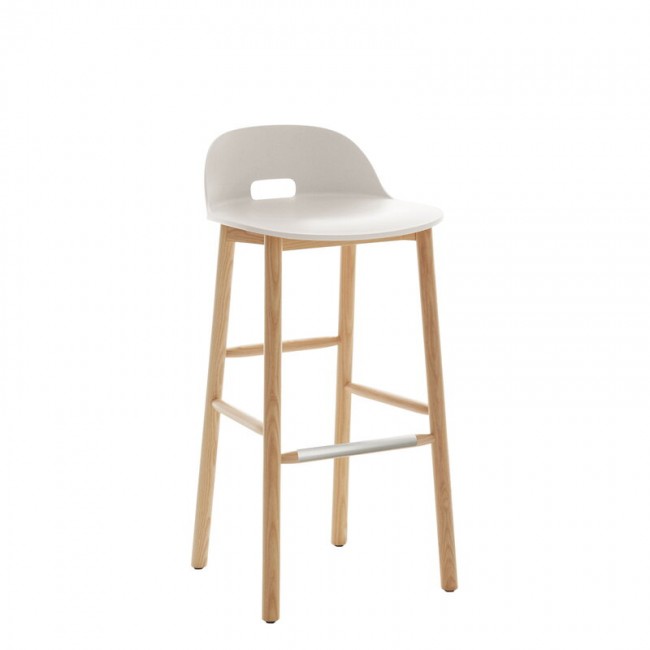 EMECO 에메코 Alfi bar 스톨 low back 화이트 - 네츄럴 ash ECO-ALFI-30ALWHITE