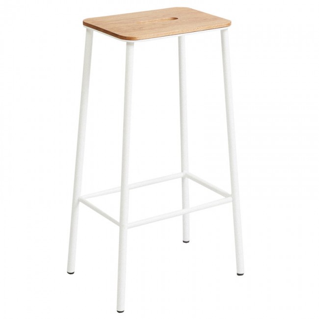FRAMA 프라마 Adam 스톨 76 cm oak - matt 화이트 FR6059