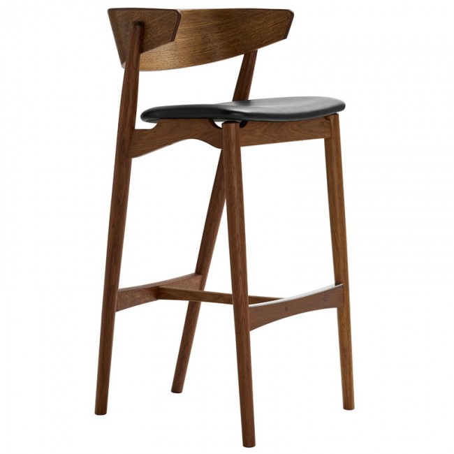 Sibast No 7 bar 스톨 75 cm 스모크 oak - 블랙 leather SBNO7BS-75-SMO-BLACK40509
