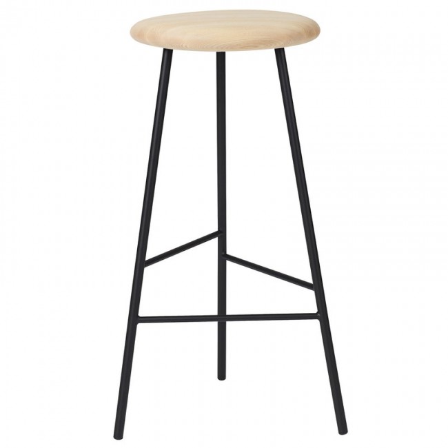 WARM NORDIC 웜 노르딕 Pebble bar 스톨 75 cm oiled ash - 블랙 WA2505001