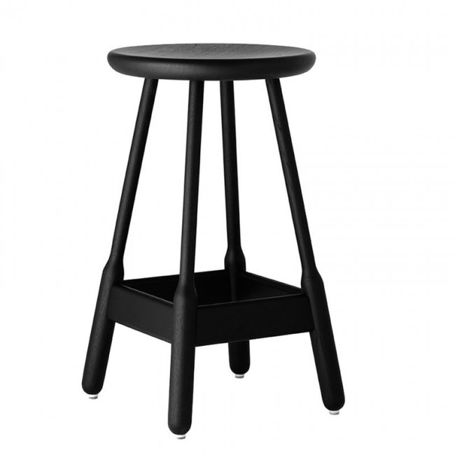 Massproductions Albert bar 스톨 블랙 stained oak MRAL-0210900