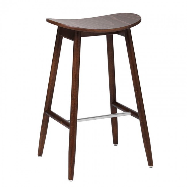 Massproductions Icha bar 스톨 65 cm walnut stained beech MRIC-0211200