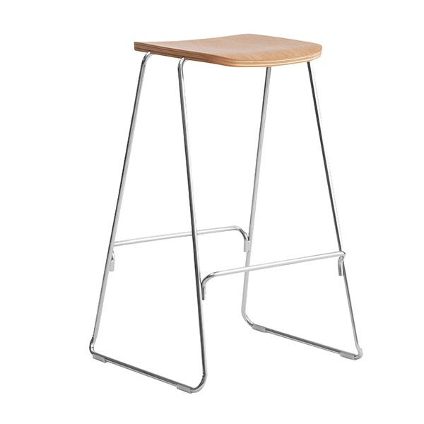 NORMANN COPENHAGEN 노만코펜하겐 Just BAR스톨 65 cm without back rest oak - 크롬 NC602670