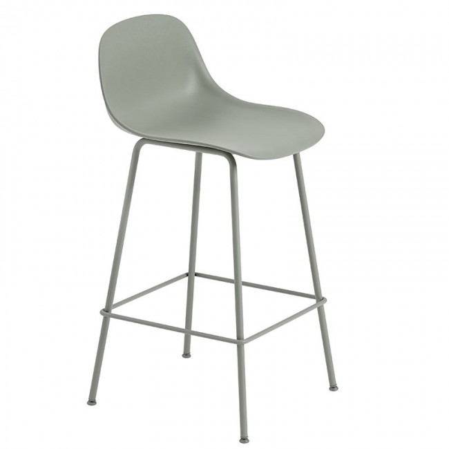 MUUTO 무토 Fiber counter 스톨 with backrest 65 cm 튜브 base dusty 그린 MU23682