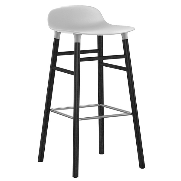 NORMANN COPENHAGEN 노만코펜하겐 Form bar 스톨 75 cm 화이트 - 블랙 oak NC603218
