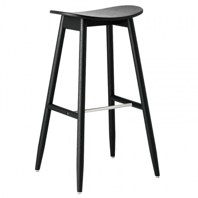 Massproductions Icha bar 스톨 75 cm 블랙 stained oak MR-IC-0310900
