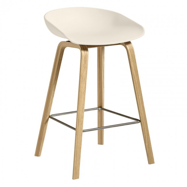 HAY 헤이 About A 스톨 AAS32 65 cm 래커 oak - cream 화이트 HA256499