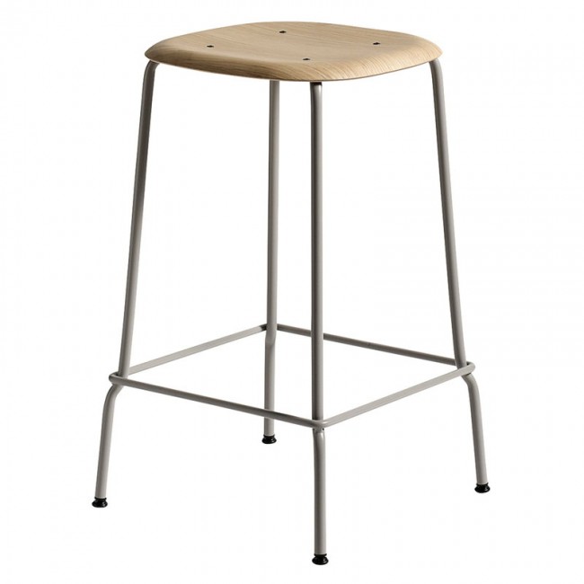 HAY 헤이 소프트 엣지 30 bar 스톨 65 cm grey - 래커 oak HA257173-1509000