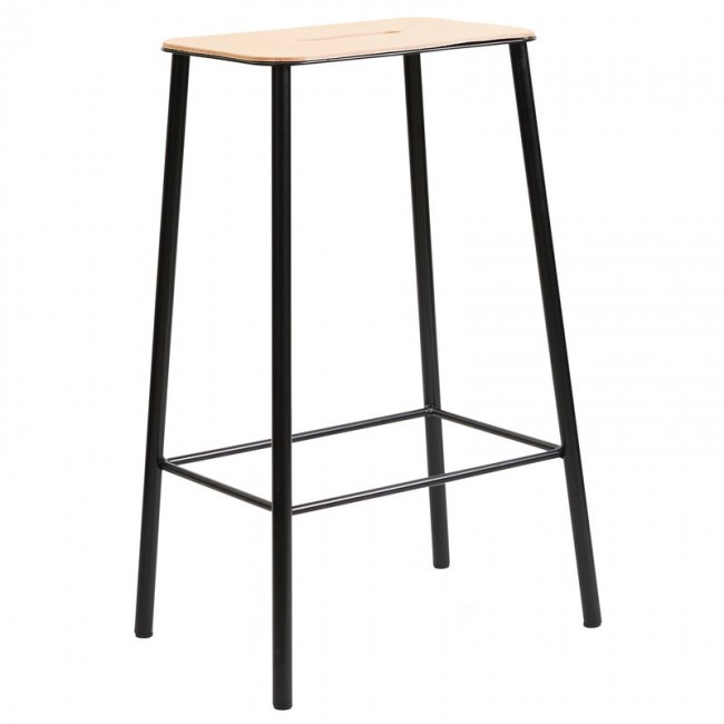 FRAMA 프라마 Adam 스톨 65 cm 네츄럴 leather - 매트 블랙 FR6054