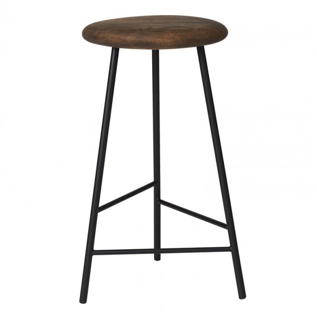 WARM NORDIC 웜 노르딕 Pebble bar 스톨 65 cm 스모크 oak - 블랙 WA2505005