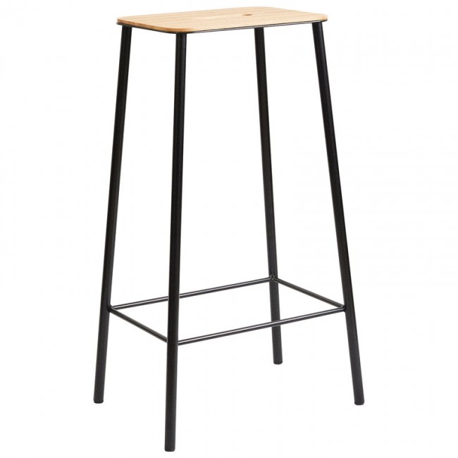FRAMA 프라마 Adam 스톨 76 cm oak - 매트 블랙 FR6072